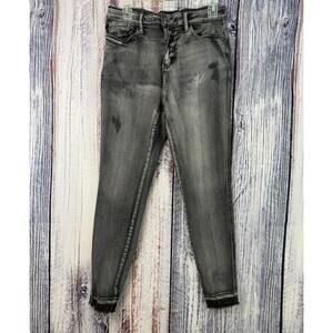 Judy Blue Distressed Black Wash Skinny Jeans Size 11/30